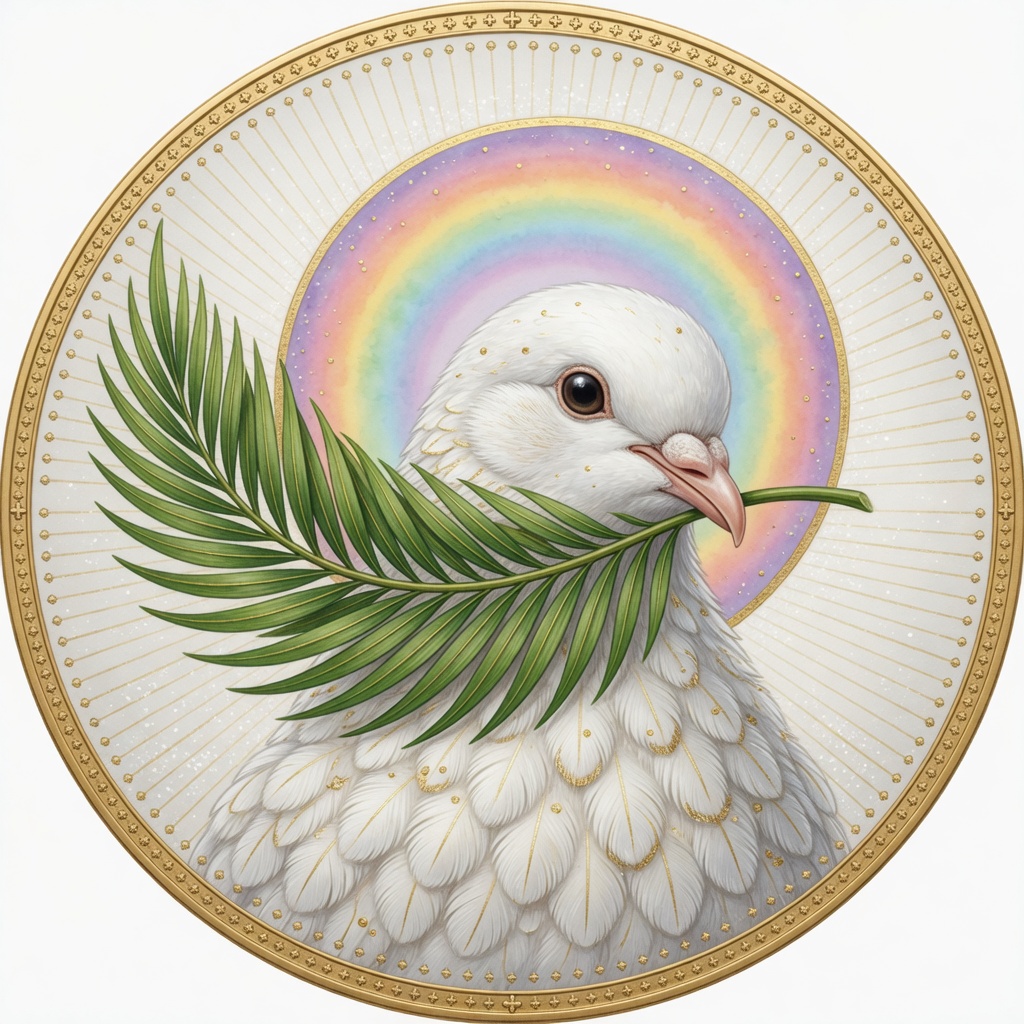 Emblem · dove with palm